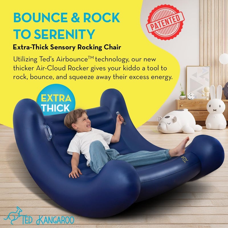 TED KANGAROO CloudBounce Ultra | Sensory Rocker for Kids | Patented NextGen Inflatable Sensory Chair | Ultra-Durable & Extra-Reinforced 2025 Edition - Image 4